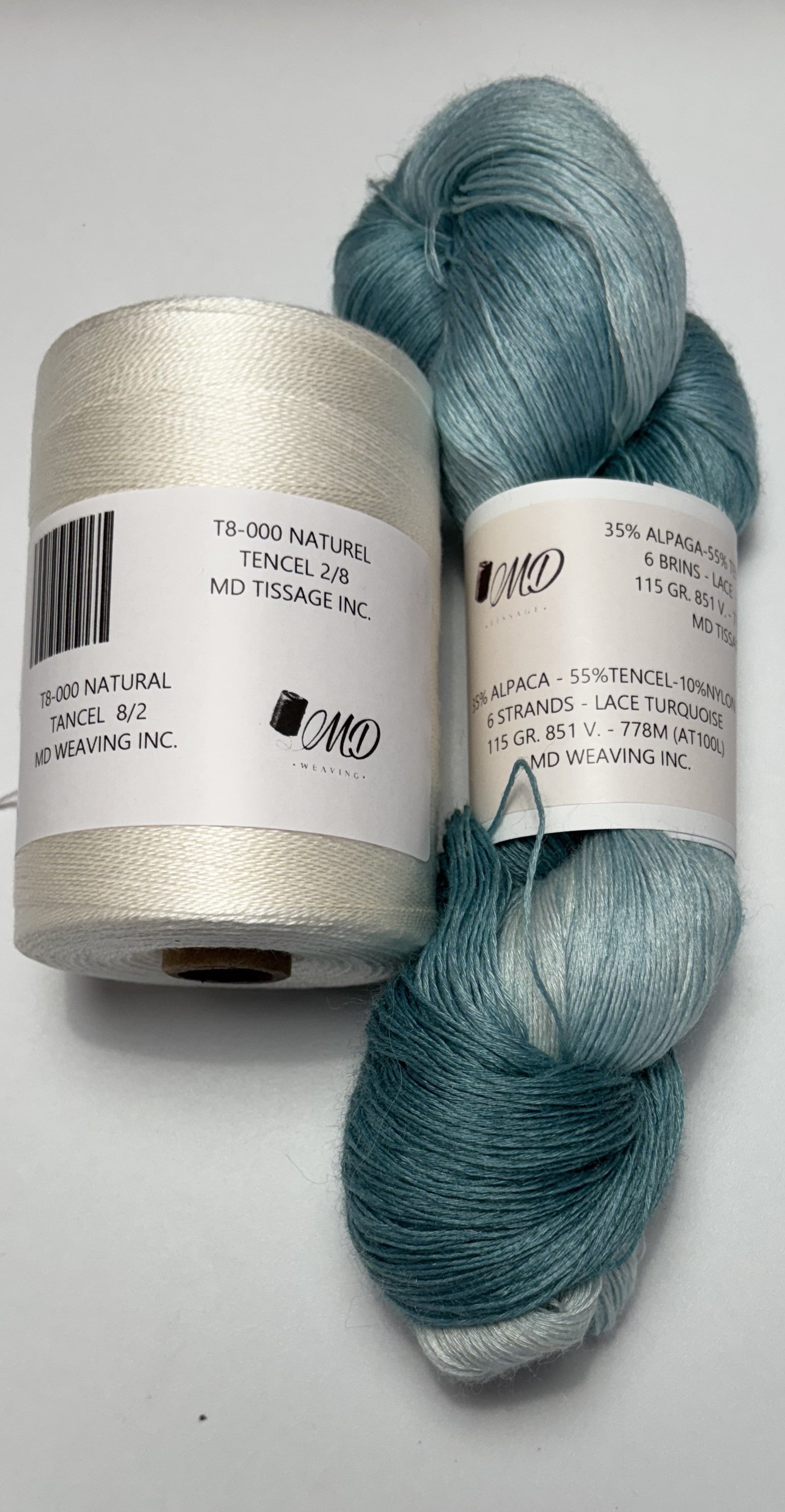 Ensemble de tissage d'écharpe, Merino / Tencel - Scarf Weaving Kit, Alpaca Tencel