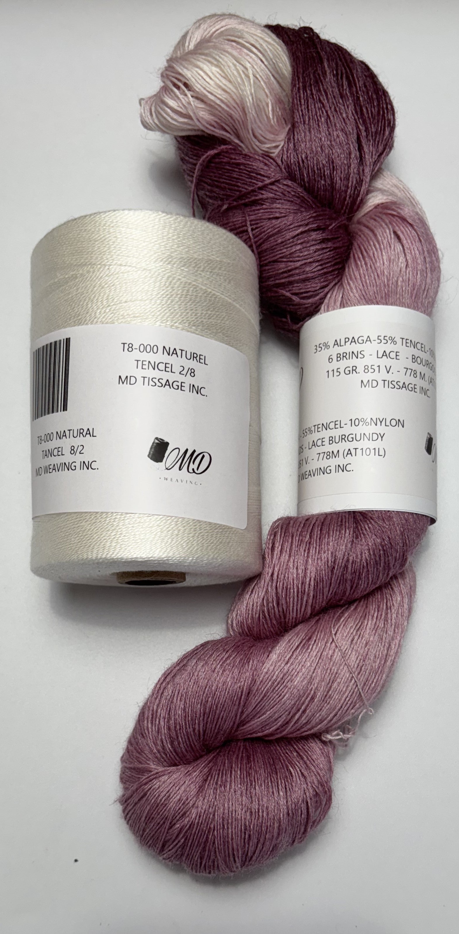 Enssemble de tissage d'écharpe, Alpaga Tencel - Scarf Weaving Kit, Alpaca Tencel