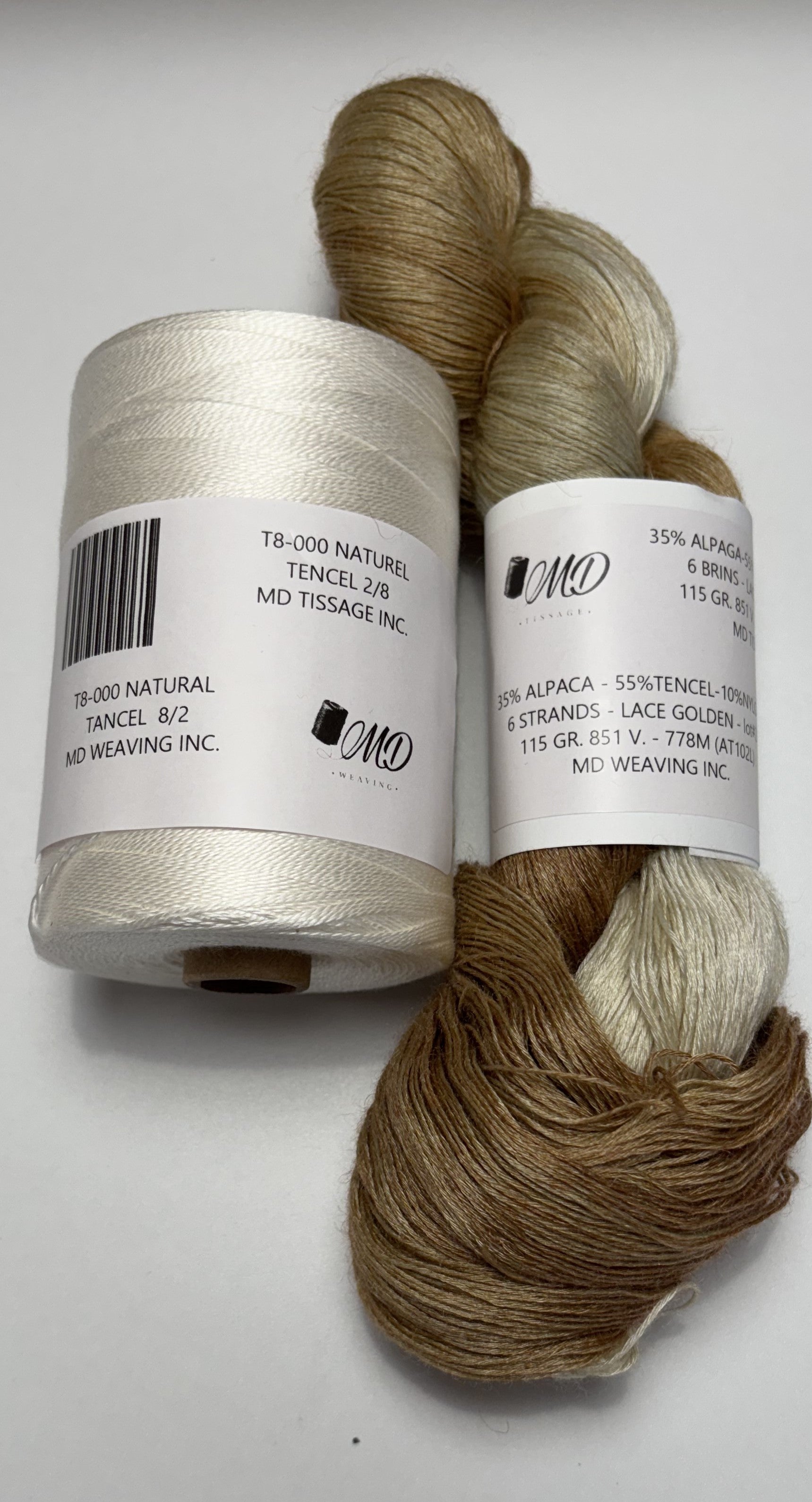 Enssemble de tissage d'écharpe, Alpaga Tencel - Scarf Weaving Kit, Alpaca Tencel