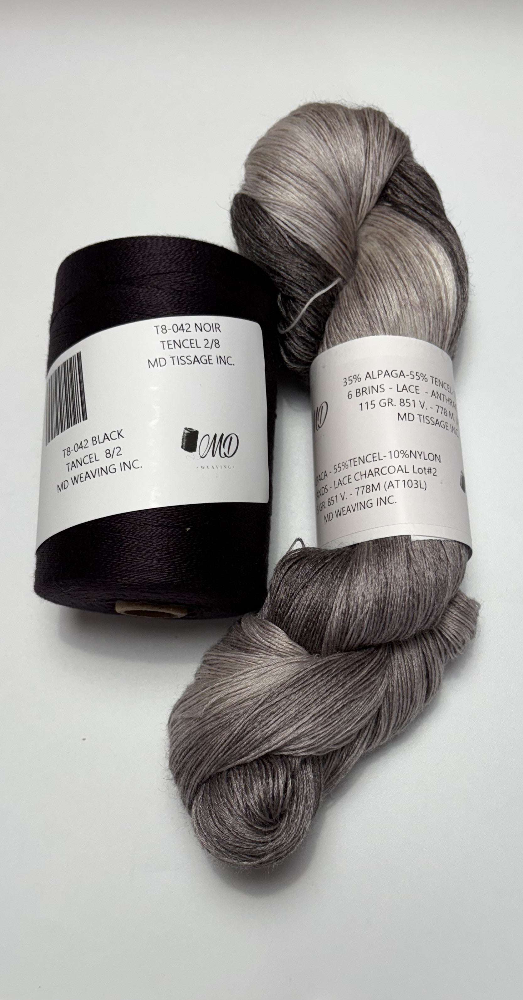 Enssemble de tissage d'écharpe, Alpaga Tencel - Scarf Weaving Kit, Alpaca Tencel