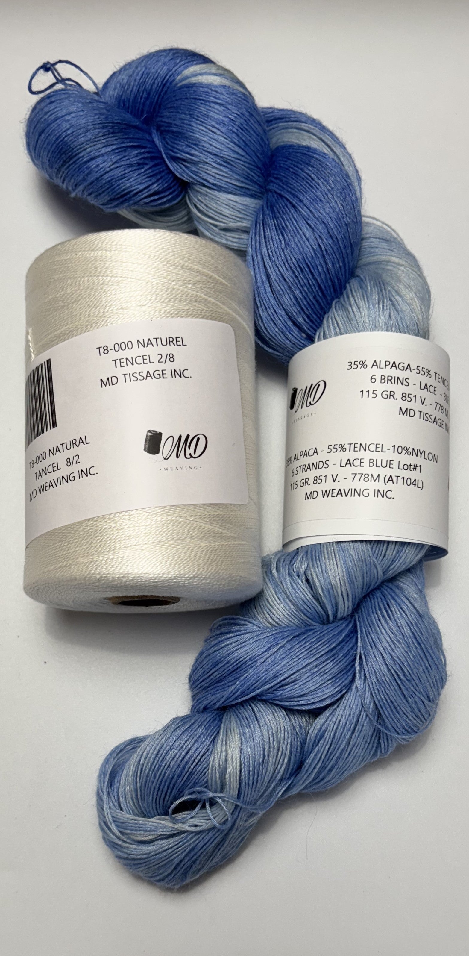 Enssemble de tissage d'écharpe, Alpaga Tencel - Scarf Weaving Kit, Alpaca Tencel