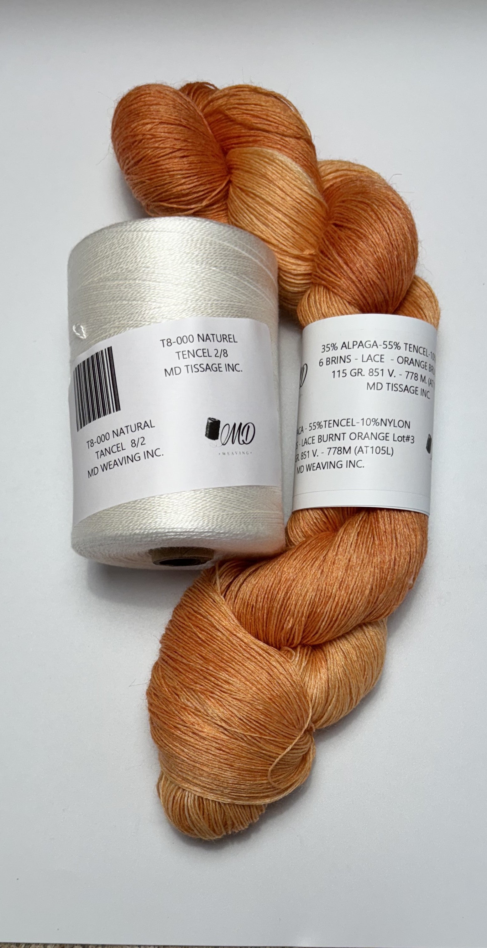 Enssemble de tissage d'écharpe, Alpaga Tencel - Scarf Weaving Kit, Alpaca Tencel