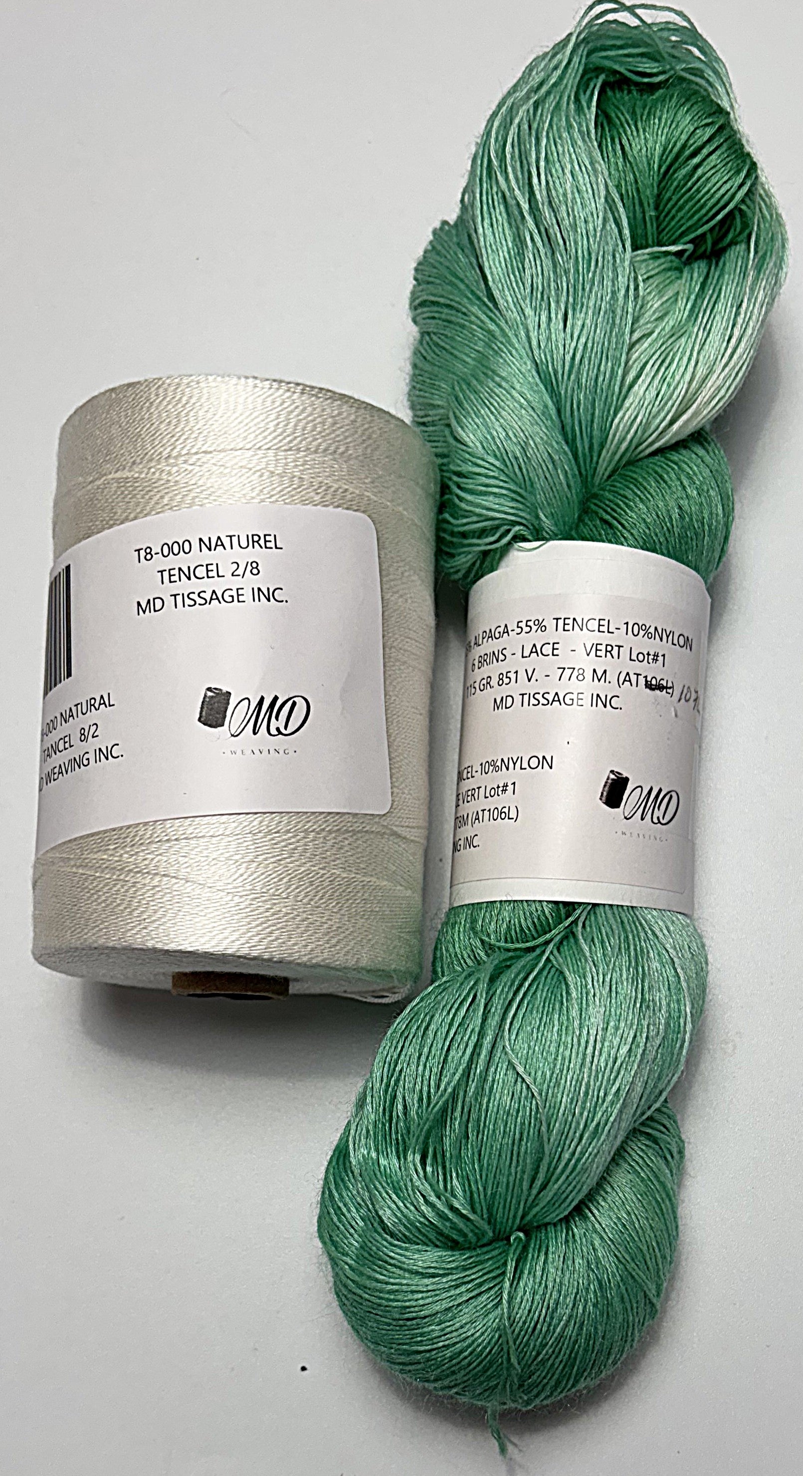 Enssemble de tissage d'écharpe, Alpaga Tencel - Scarf Weaving Kit, Alpaca Tencel