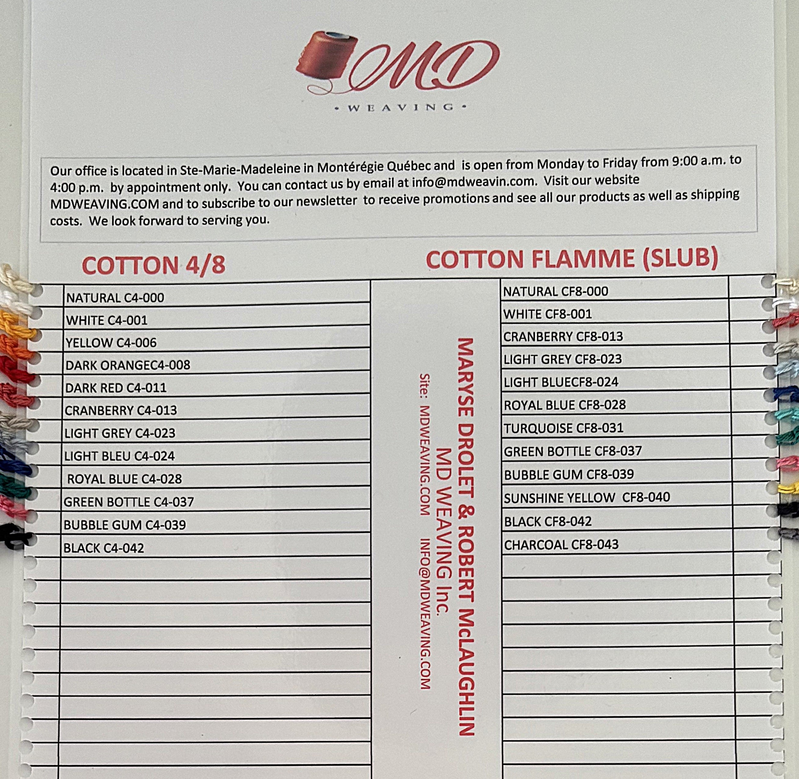 Laminated Color Chart - Color Swatch Card with Laminated Samples