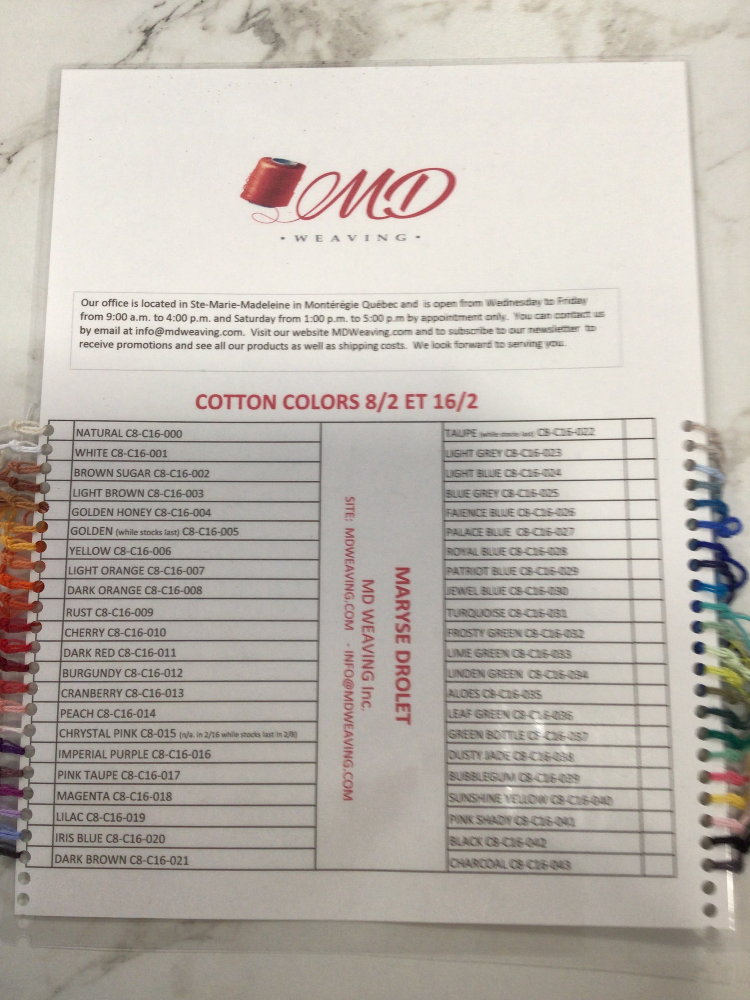 Laminated Color Chart - Color Swatch Card with Laminated Samples