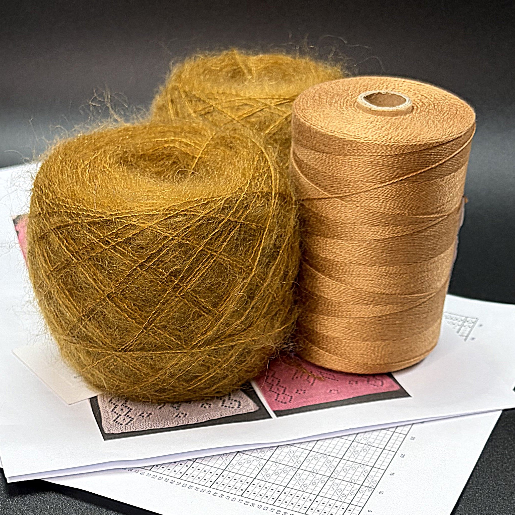 Mohair and Tencel scarf knitting set / Ensemble pour foulard en Tencel et Mohair (Tricot)