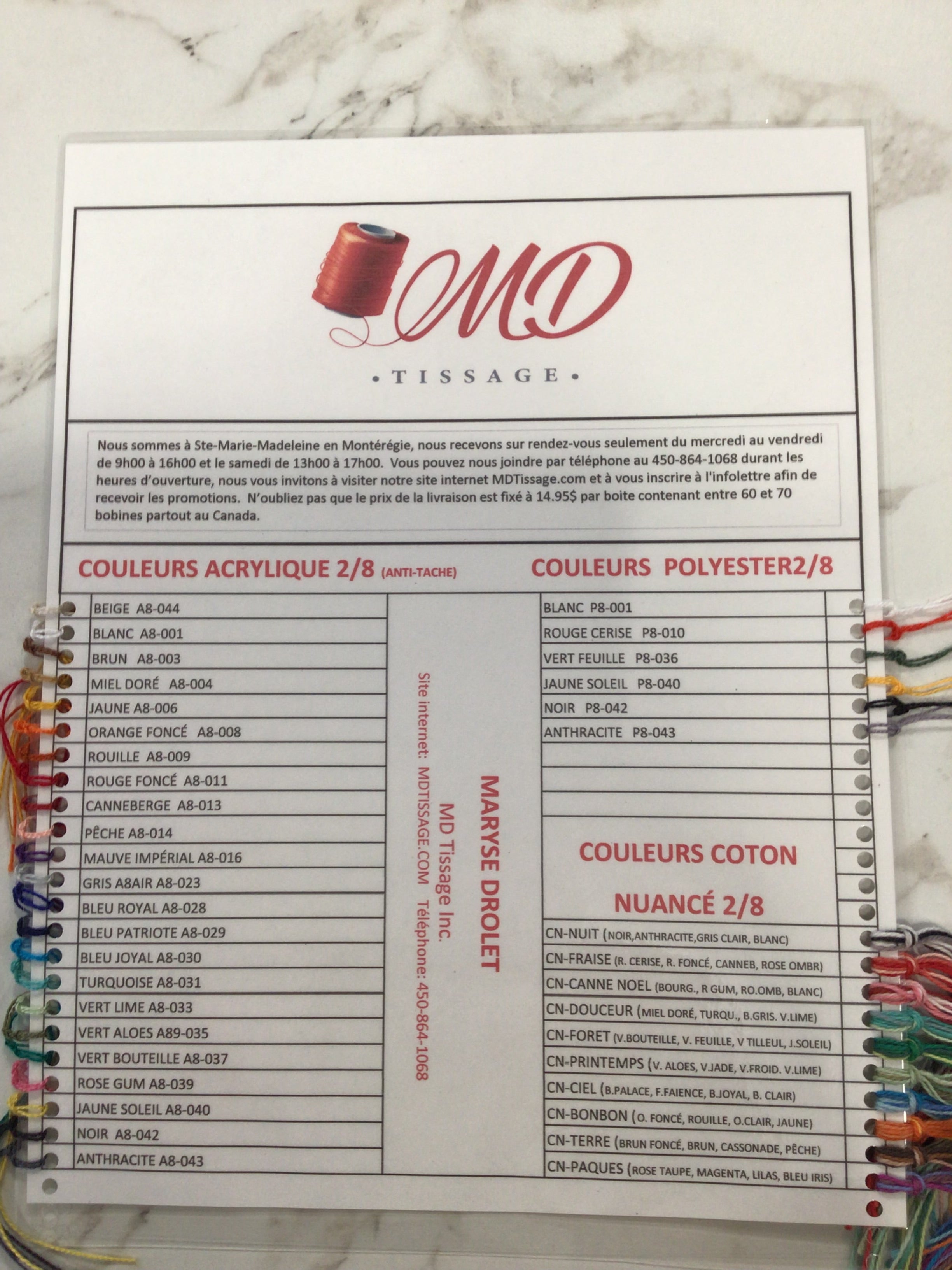 Laminated Color Chart - Color Swatch Card with Laminated Samples