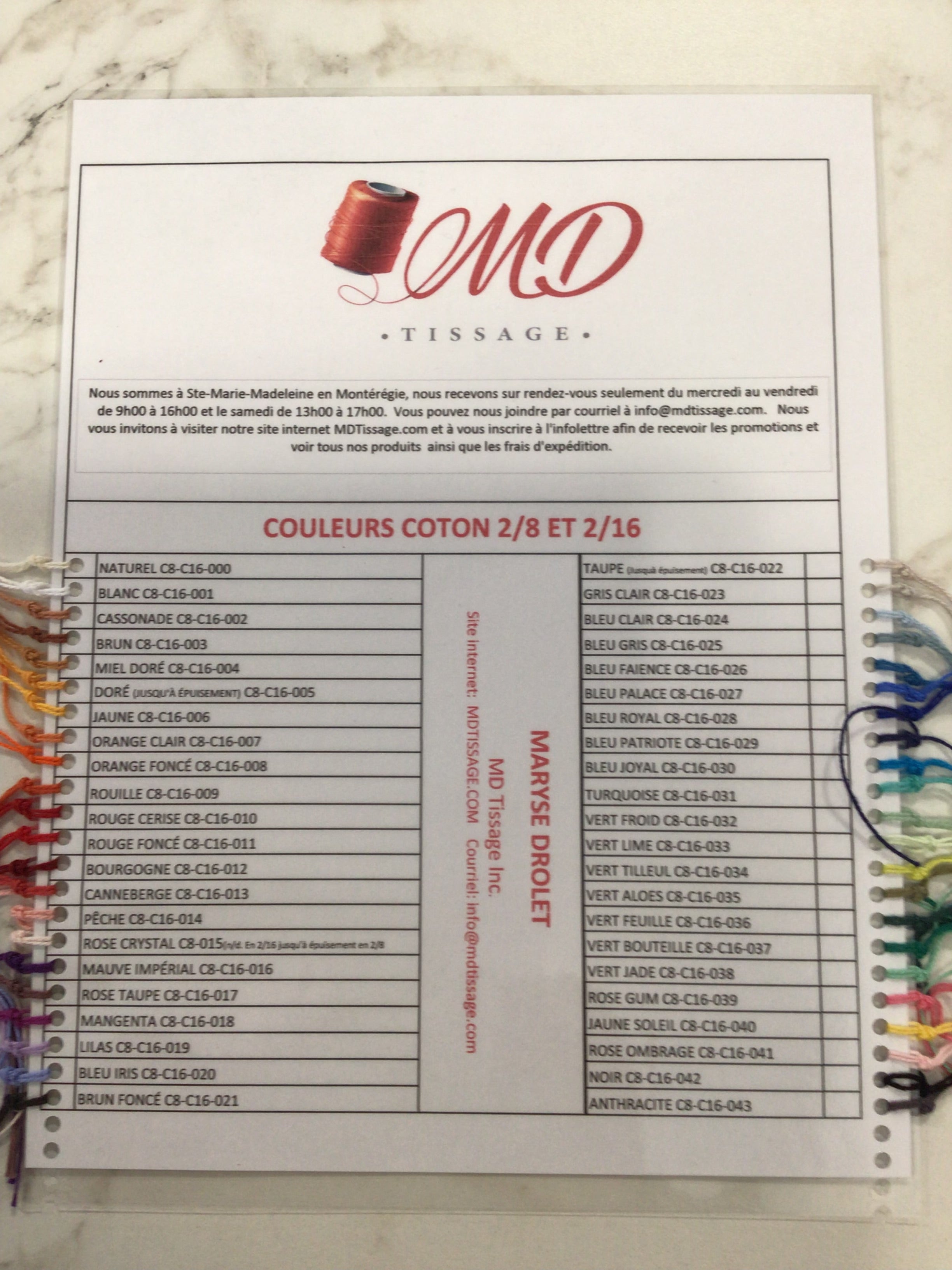 Laminated Color Chart - Color Swatch Card with Laminated Samples