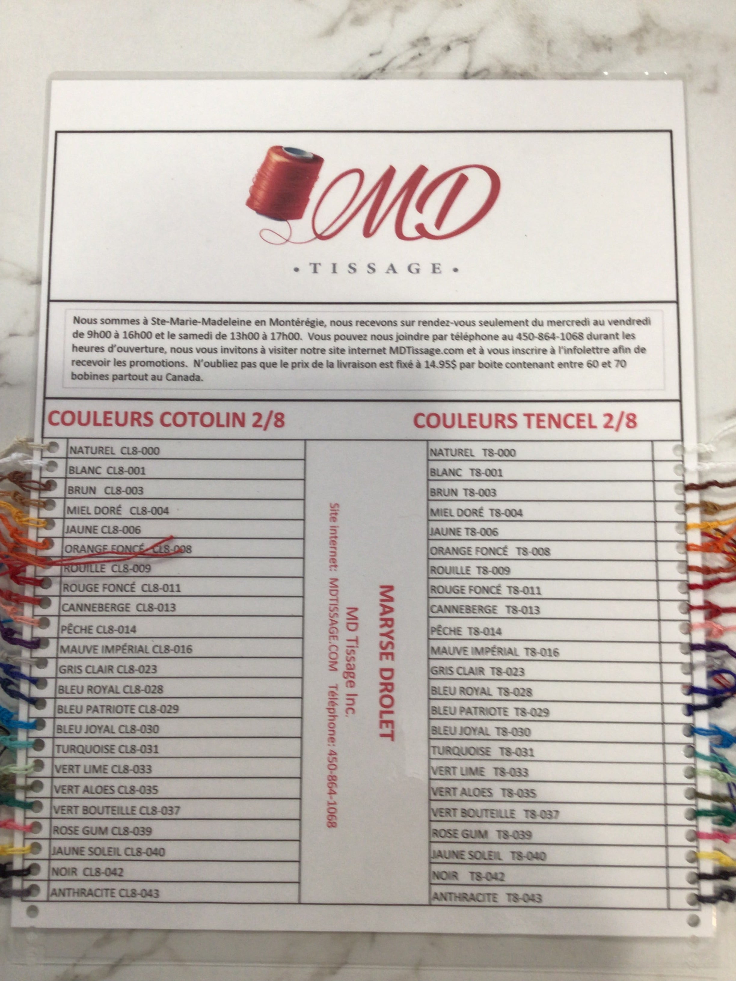 Laminated Color Chart - Color Swatch Card with Laminated Samples