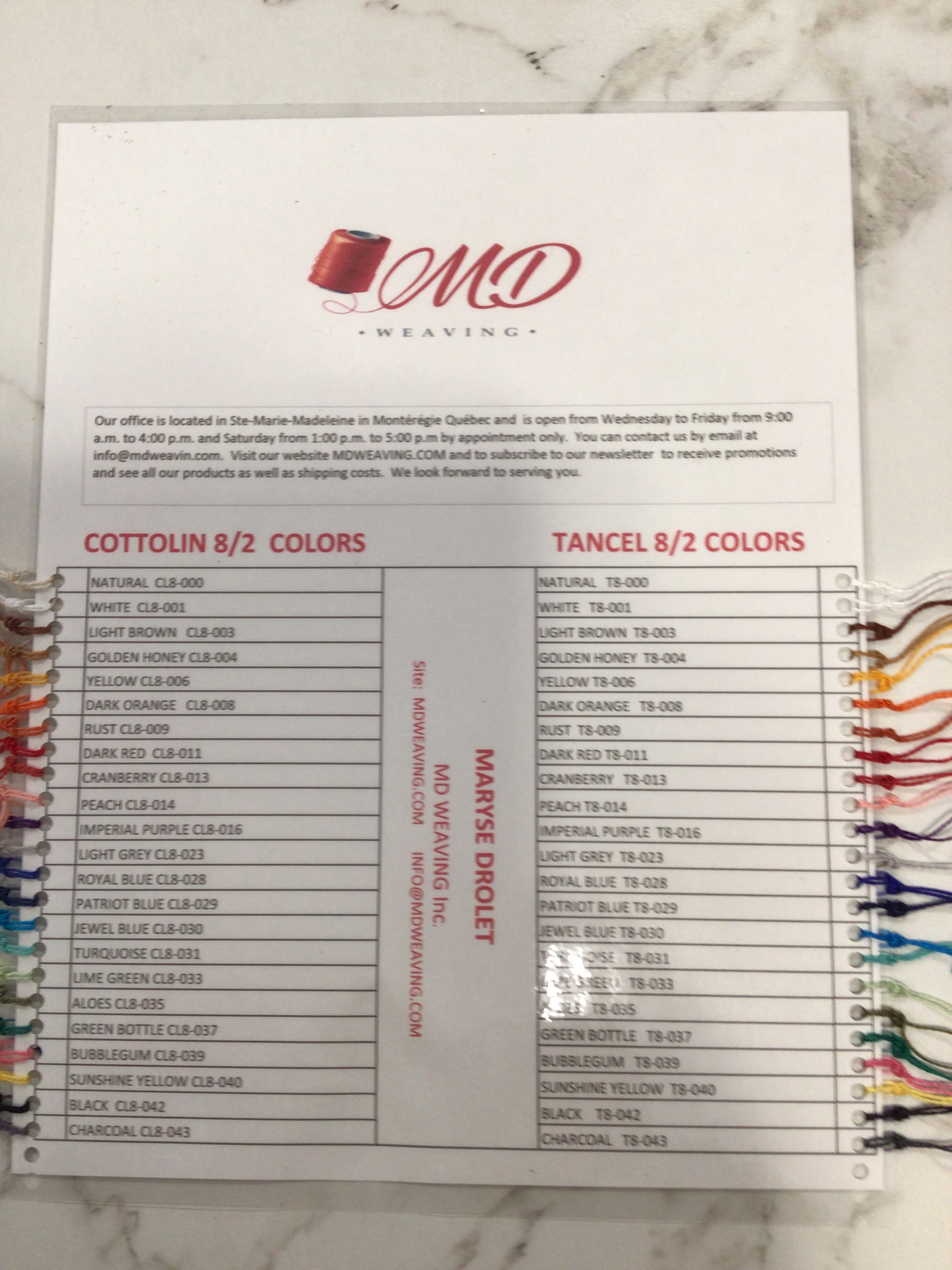Laminated Color Chart - Color Swatch Card with Laminated Samples
